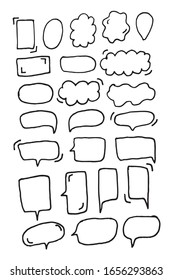 Vector hand drawn bubble speech. doodle illustration. Download a Free Preview or High Quality Adobe Illustrator Ai, EPS, PDF and High Resolution JPEG