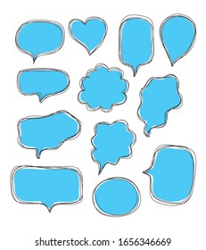 Vector hand drawn bubble speech. doodle illustration. Download a Free Preview or High Quality Adobe Illustrator Ai, EPS, PDF and High Resolution JPEG.