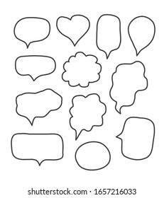 Vector hand drawn bubble speech. doodle illustration. Download a Free Preview or High Quality Adobe Illustrator Ai, EPS, PDF and High Resolution JPEG. digital printing