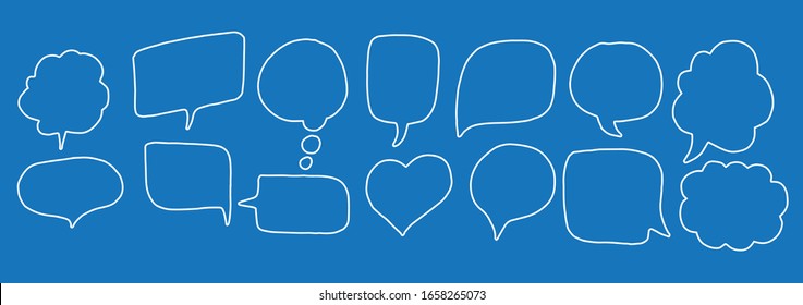 Vector hand drawn bubble speech. doodle illustration. Download a Free Preview or High Quality Adobe Illustrator Ai, EPS, PDF and High Resolution JPEG