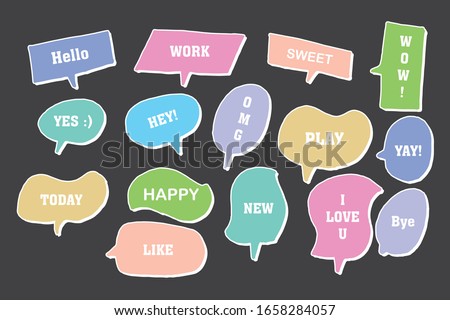 Vector hand drawn bubble speech. doodle illustration. Download a Free Preview or High Quality Adobe Illustrator Ai, EPS, PDF and High Resolution JPEG