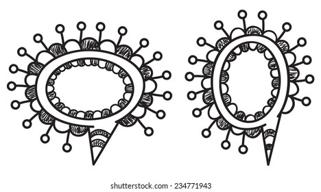 Vector Hand Drawn bubbles. Vector illustration.