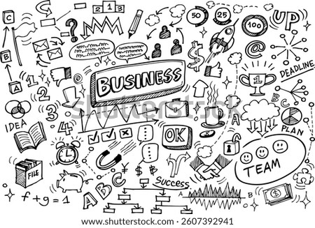 Vector Hand Drawn Business background