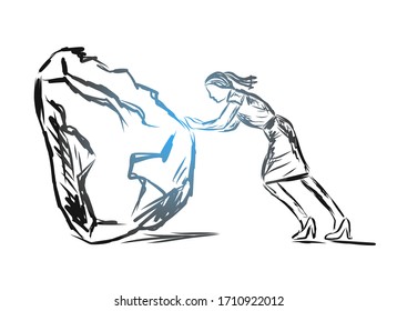 Vector hand drawn business concept sketch.