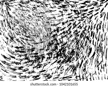 Vector hand drawn calligraphic brush stroke monochrome pattern. Black and white style design. Good for poster, fabric print, web page background, birthday card invitation, interior surface texture