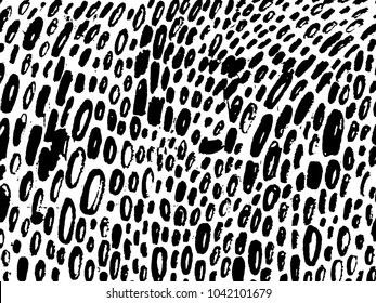 Vector hand drawn calligraphic brush stroke monochrome pattern. Black and white style design. Good for poster, fabric print, web page background, birthday card invitation, interior surface texture