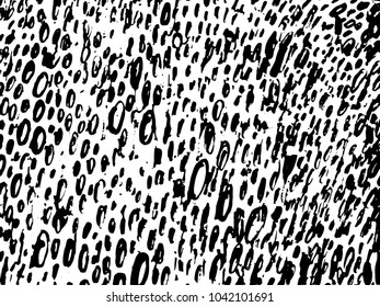 Vector hand drawn calligraphic brush stroke monochrome pattern. Black and white style design. Good for poster, fabric print, web page background, birthday card invitation, interior surface texture