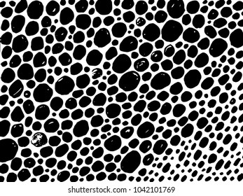 Vector hand drawn calligraphic brush stroke monochrome pattern. Black and white style design. Good for poster, fabric print, web page background, birthday card invitation, interior surface texture