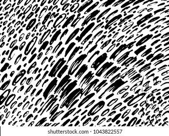Vector hand drawn calligraphic brush stroke monochrome pattern. Black and white style design. Good for poster, fabric print, web page background, birthday card invitation, interior surface texture