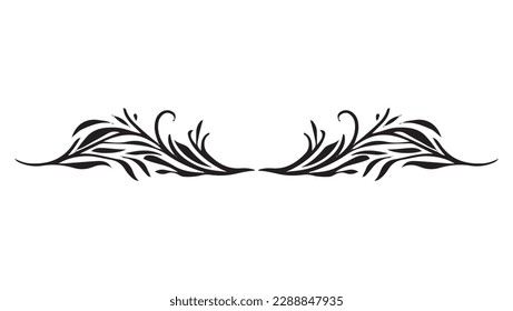 Divisor de caligrafía dibujado a mano vectora. Flourishes Set. Elementos de diseño decorativos. Ilustración del vector