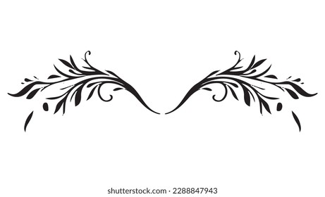Divisor de caligrafía dibujado a mano vectora. Flourishes Set. Elementos de diseño decorativos. Ilustración del vector