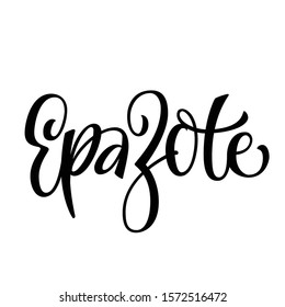 Vector hand drawn calligraphy style lettering word - epazote.  