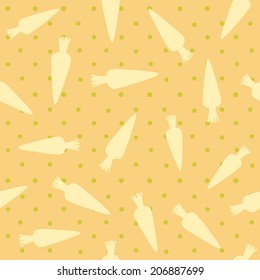 Vector hand drawn carrots seamless pattern