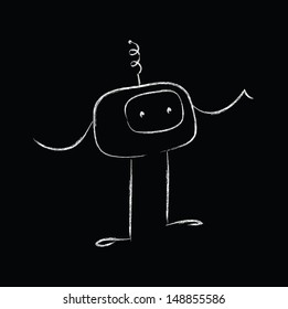 Vector of hand drawn cartoon character, drawing sketch