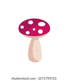 Vector Hand Drawn Cartoon Fly Agaric Mushrooms. Amanita Muscaria, Fly Agaric Illustration, Mushrooms Collection. Magic Mushroom Set, Design Template