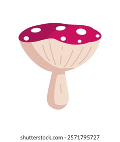 Vector Hand Drawn Cartoon Fly Agaric Mushrooms. Amanita Muscaria, Fly Agaric Illustration, Mushrooms Collection. Magic Mushroom Set, Design Template