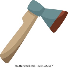 Vector hand drawn cartoon illustration of axe