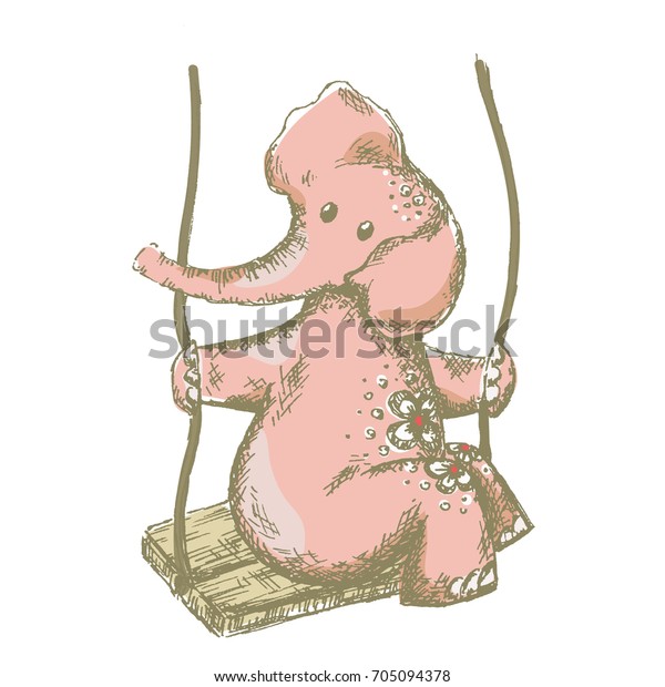 pink elephant baby swing