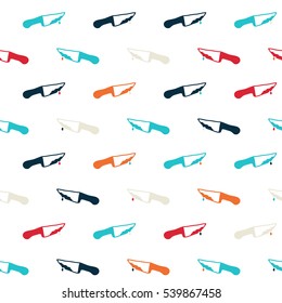 Vector hand drawn cartoon seamless pattern with knifes. Crime, murder theme. Colored bloody knife pattern for paper, textile, polygraphy, game, web design