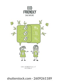 Vector hand drawn cartoon sketch of eco-conscious person activities for environmental protection. Volunteer take care about planet ecology. Protect nature and ecology . Earth Day Concept.
