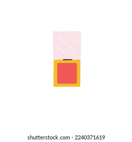 Vector hand drawn cheek blush isolated on white background.