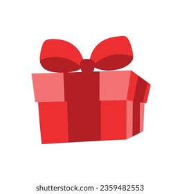 Vector hand drawn christmas gift on white.