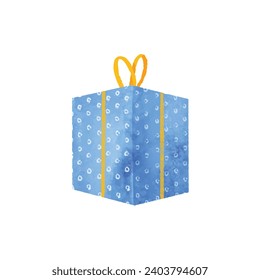 Vector hand drawn christmas present illustration.
