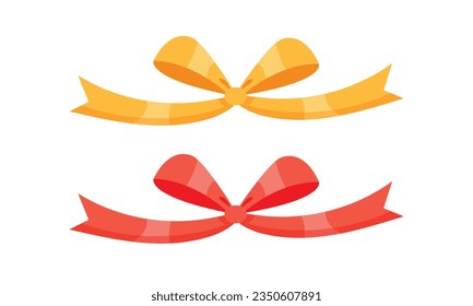 Vector hand drawn christmas ribbon collection.