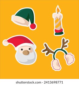 Juego de gatillos de navidad dibujado a mano