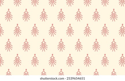 Vetor mão desenhada árvore de Natal fundo papel de parede