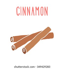 Vector hand drawn cinnamon illustration