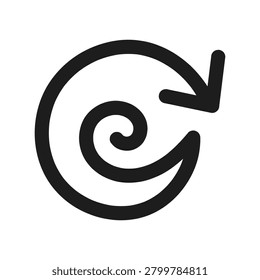 Vector Hand Drawn Circular Arrow Icon Symbol