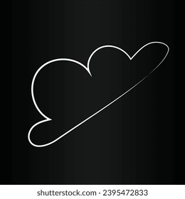 Vector Hand Drawn Cloud Isolated on White Background. Cartoon cloud in retro style. Clouds Set in Hand Drawn Vintage Retro Style Cartoon Clouds design elements. Engraving Style illustrations.
