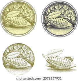 vector hand drawn cocoa beans illustration