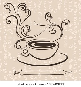 vector hand drawn coffee cup