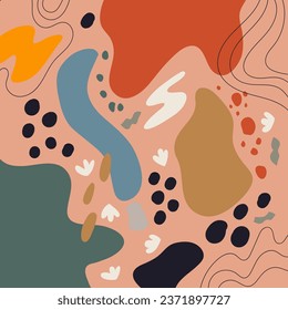 Vector hand drawn collage background