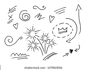 clipart swoosh lines with arrows
