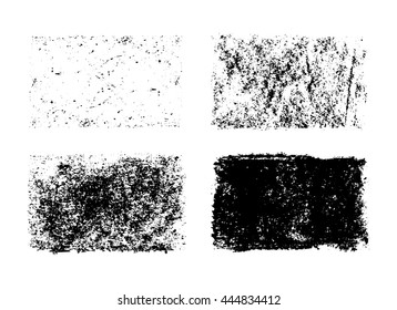 Vector hand drawn collection of grunge textures, unique template background, artistic of charcoal, hatching, dust grain, scratches, isolated objects, used for design, photo and scrapbooking.