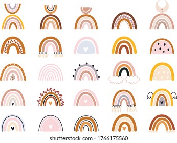 Vector Hand Drawn Boho Clipart Nursery Stock Vector (Royalty Free ...