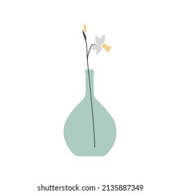 Vektor handgezeichnete farbige Illustration von Narzissenduft