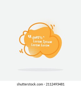 Vector of hand drawn color think and talk speech bubbles with message, greetings and dialog. Stickers. Isolated