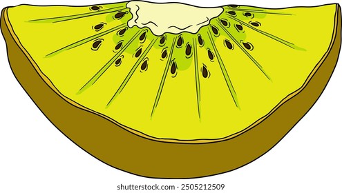 Vector dibujado a mano de color Kiwi o grosella china, o yangtaosign. Fruta exótica tropical