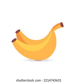 Vektor handgezeichnet bunte doodle gelbe Bananen Symbol Design. Früchte in Skizze und flacher Cartoon-Stil. Vegan, Bio, Bauernhof, Detox, Markt, Einkaufen, Essen Konzept.