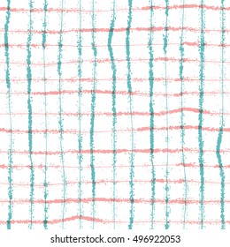 Vector Hand drawn colorful striped and polka dot texture. Doodle seamless pattern