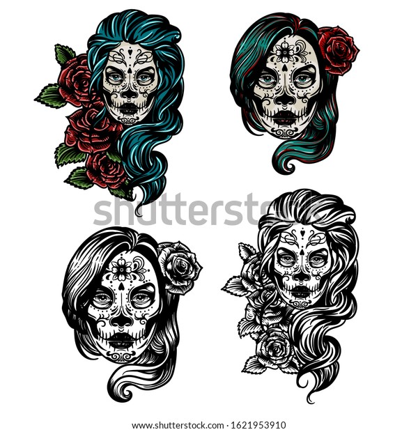 Vector Hand Drawn Colorful Tattoo Illustration Stock Vector (Royalty ...