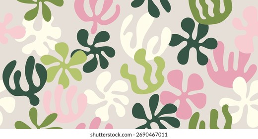 Vector Dibujado a mano flores de colores, patrones sin fisuras con flores, botánico para la tela, textiles, ropa, papel de regalo, telón de fondo, Anuncio, ilustración, fondos abstractos.
