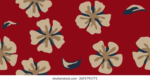 Vector Dibujado a mano flores de colores, patrones sin fisuras con flores, botánico para la tela, textiles, ropa, papel de regalo, telón de fondo, Anuncio, ilustración, fondos abstractos.
