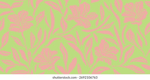 Vector Dibujado a mano flores de colores, patrones sin fisuras con flores, botánico para la tela, textiles, ropa, papel de regalo, telón de fondo, Anuncio, ilustración, fondos abstractos.
