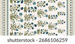 Vector Hand drawn colourful geometric flowers Motifs African boho paisley, seamless patterns with floral for fabric Ethnic Indian Pattern, textiles, clothing, wrapping paper, backdrop, banner.
