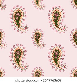 Vektor Handgezeichnete bunte geometrische Blumen, nahtlose Muster mit floralen für Stoff, Textilien, Kleidung, Umschlagpapier, Hintergrund, Banner, Illustration, abstrakte Hintergründe.
